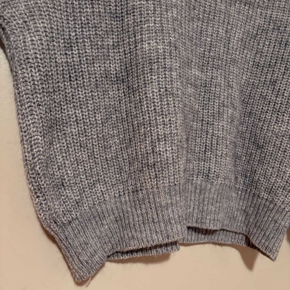 Berretti Women's Size S Gray Oversized Ribbed Knit Sweater Alpaca Wool‎ Blend M - Picture 13 of 13